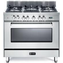 Verona VEFSGE365NSS 36-Inch 5-Burner Dual Fuel Range - Stainless Steel image