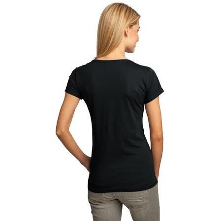 District Threads Ladies Deep Scoop T-Shirt 4XL - Black