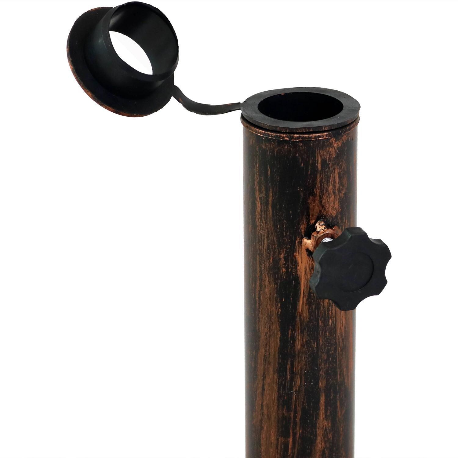 Ultimate Patio 17 Lb Celtic Knot Cast Iron Umbrella Base - Tube Fits Up to 2-Inch Diameter Pole thumbnail