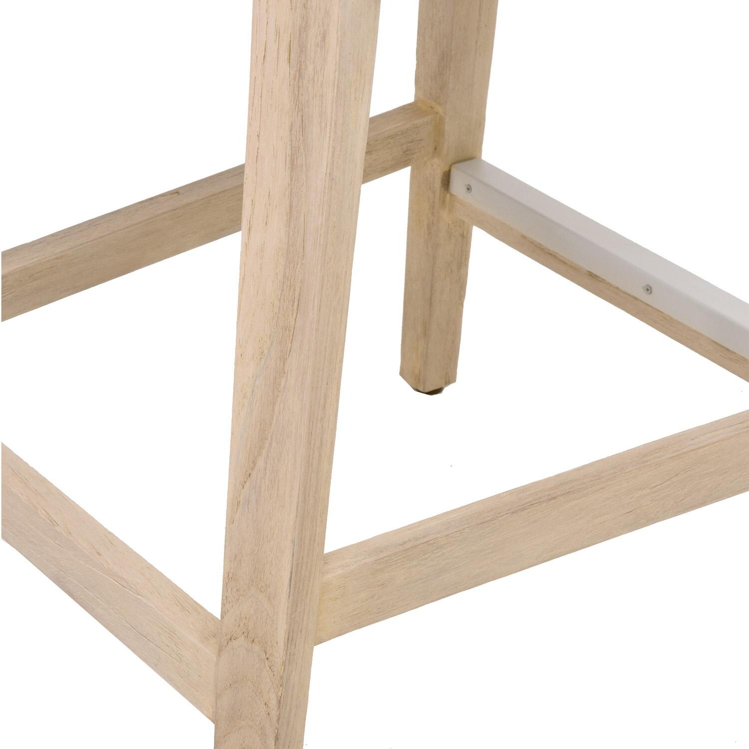 Lakeview Corbin Bay Woven Rope Counter Bar Stool in Taupe & White - Leg Detail thumbnail