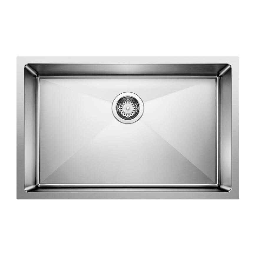 Blanco 524751 Cuvee 28 X 18 Inch Undermount Sink - Stainless Steel - White Background thumbnail