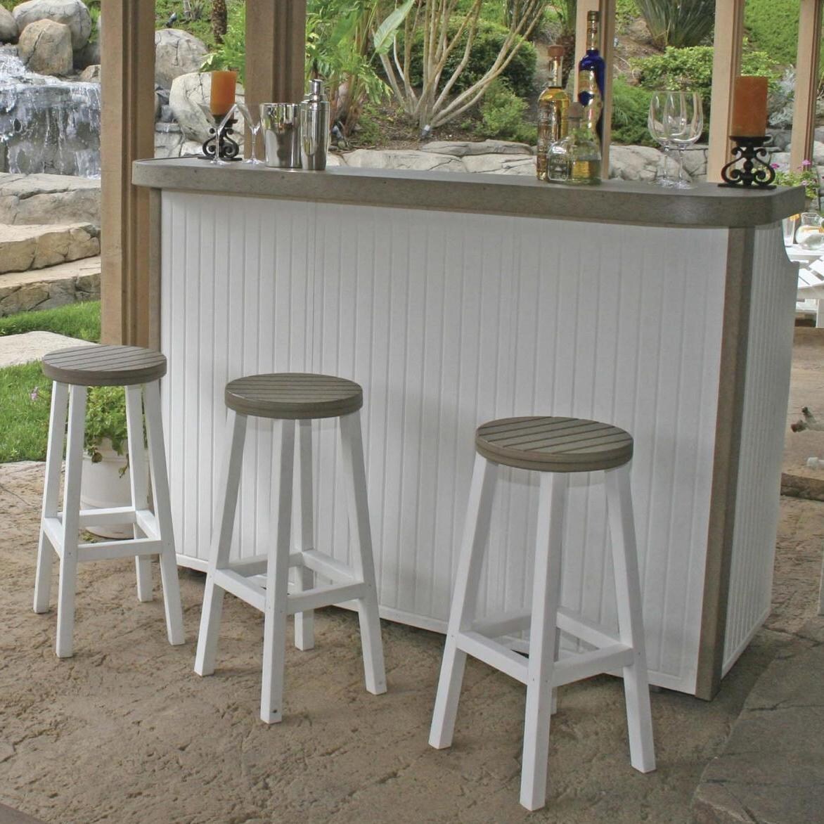 Eagle One Huntington 3-Person Recycled Plastic Patio Bar Set With New ...