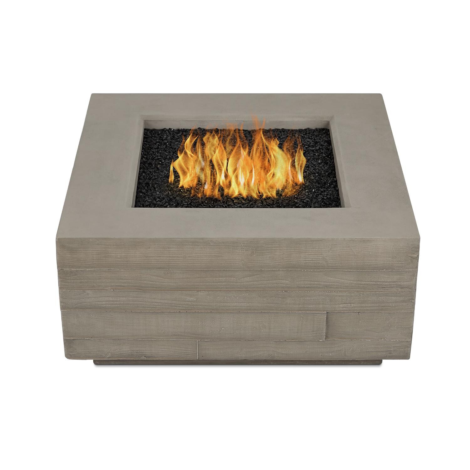 Board Form Gray Square Fire Table - Top View thumbnail