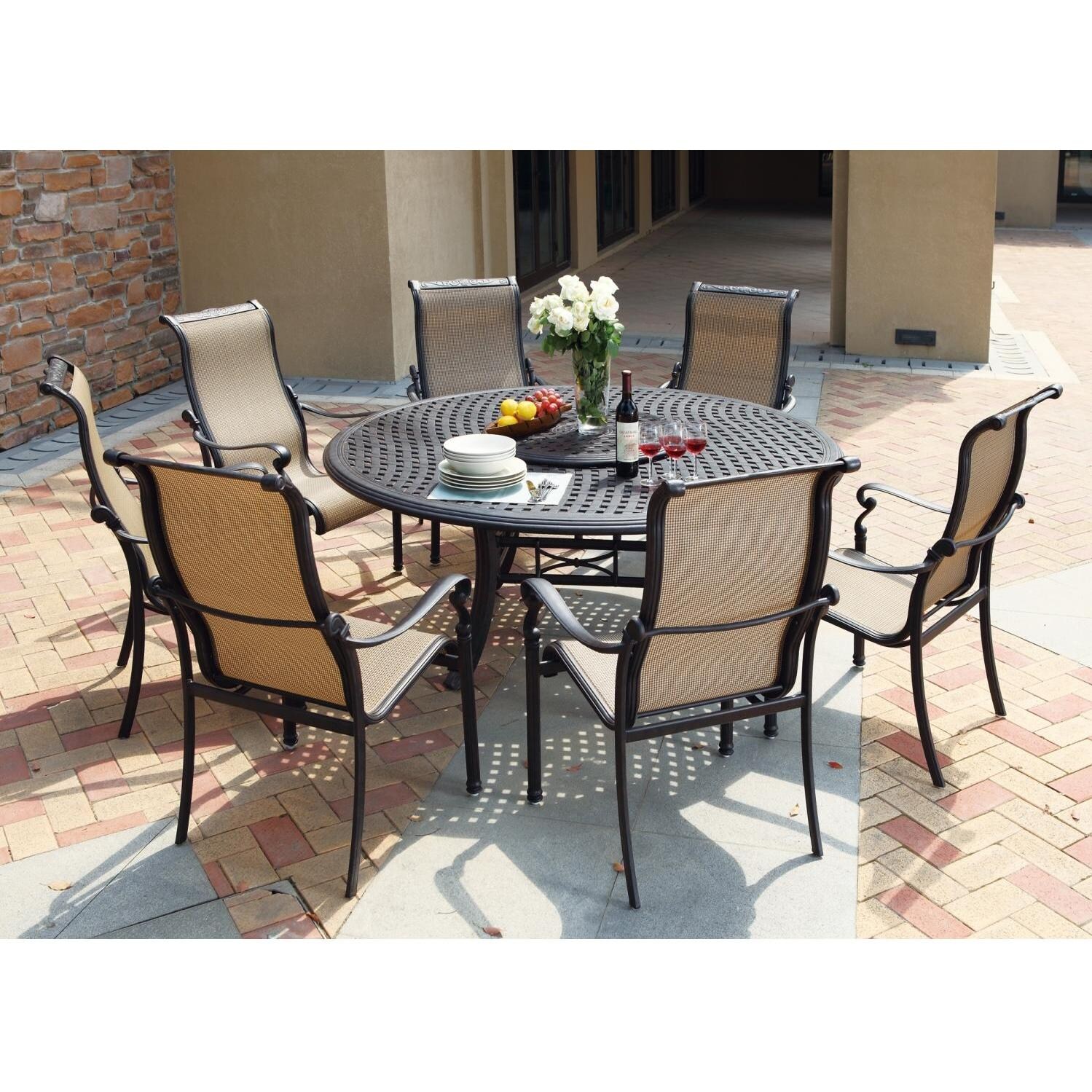 Darlee Monterey 7-Person Patio Dining Set thumbnail