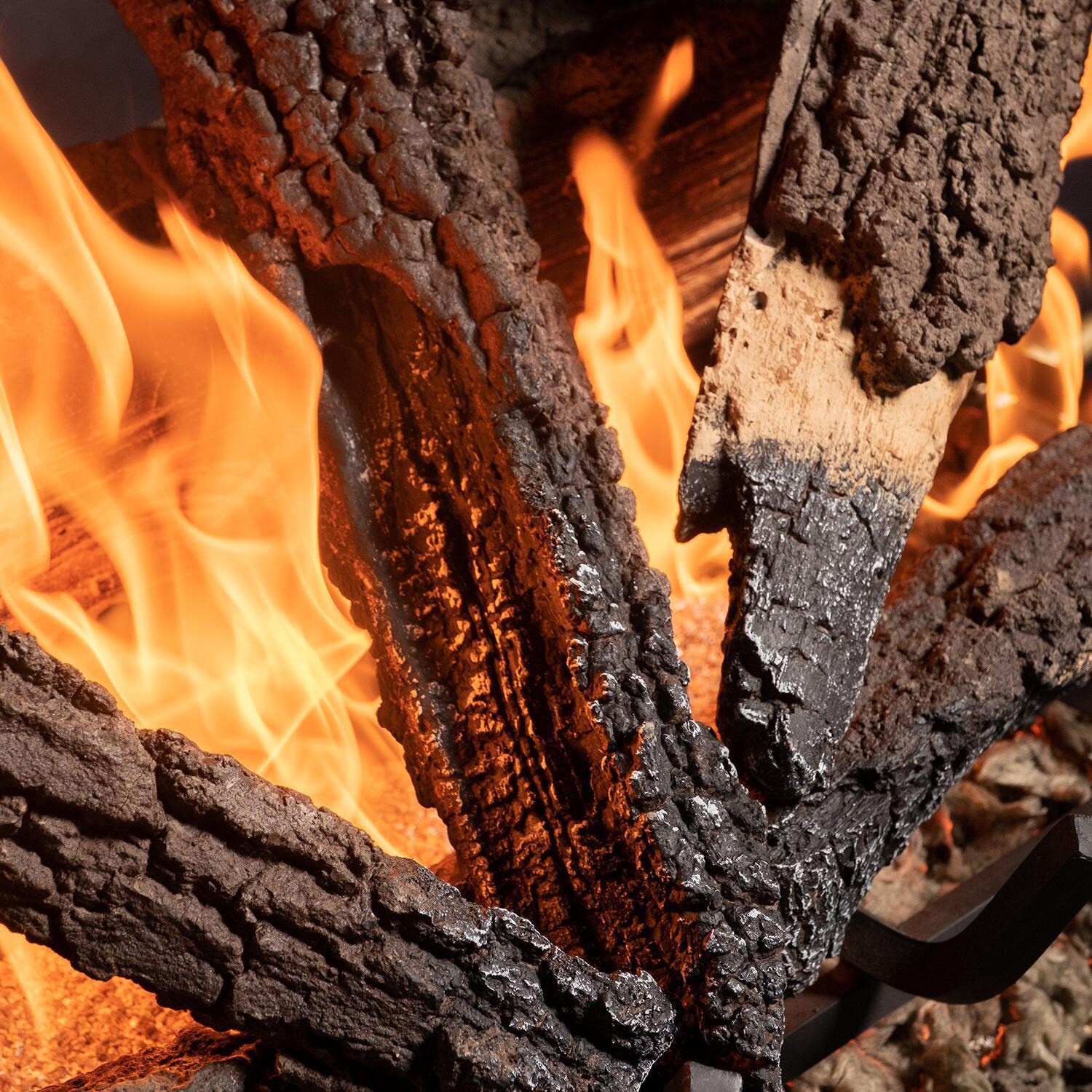 BBQGuys Rustic Canyon Charred Oak Log Set - Detail thumbnail