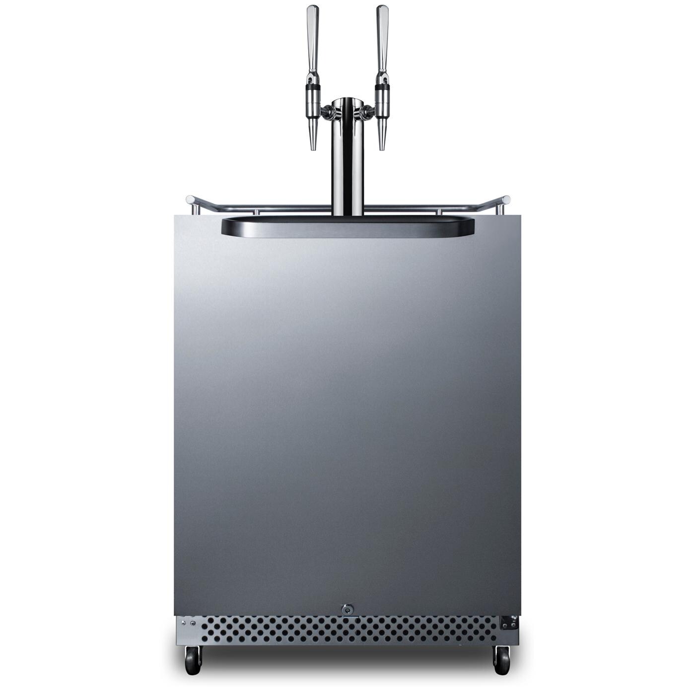 Summit SBC696OSNCFTWIN Commercial Outdoor Rated Double Tap Nitro Infused Coffee Dispenser / Kegerator thumbnail