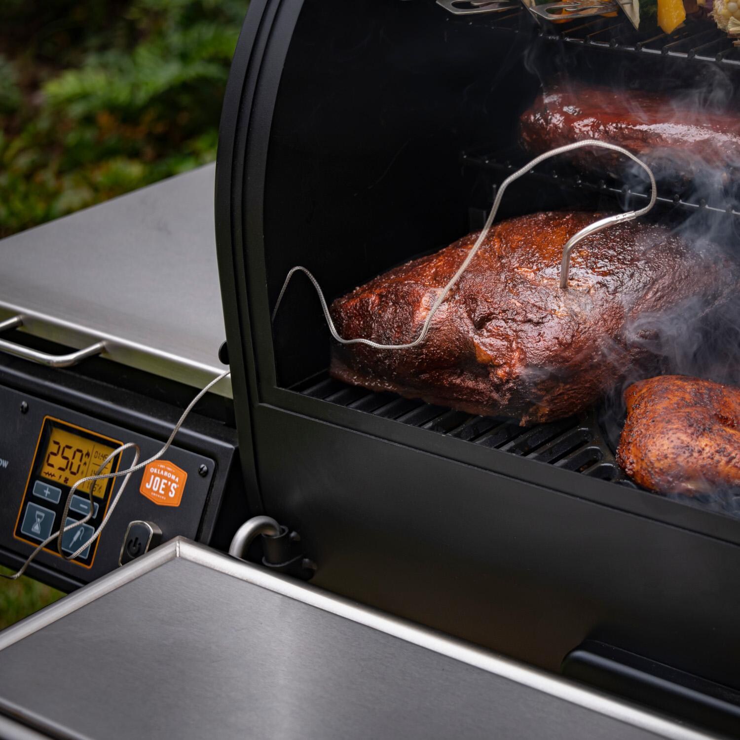 Oklahoma Joe's 21202125 Anthem Series Rider DLX Limited Pellet Grill - Taking Temperature thumbnail