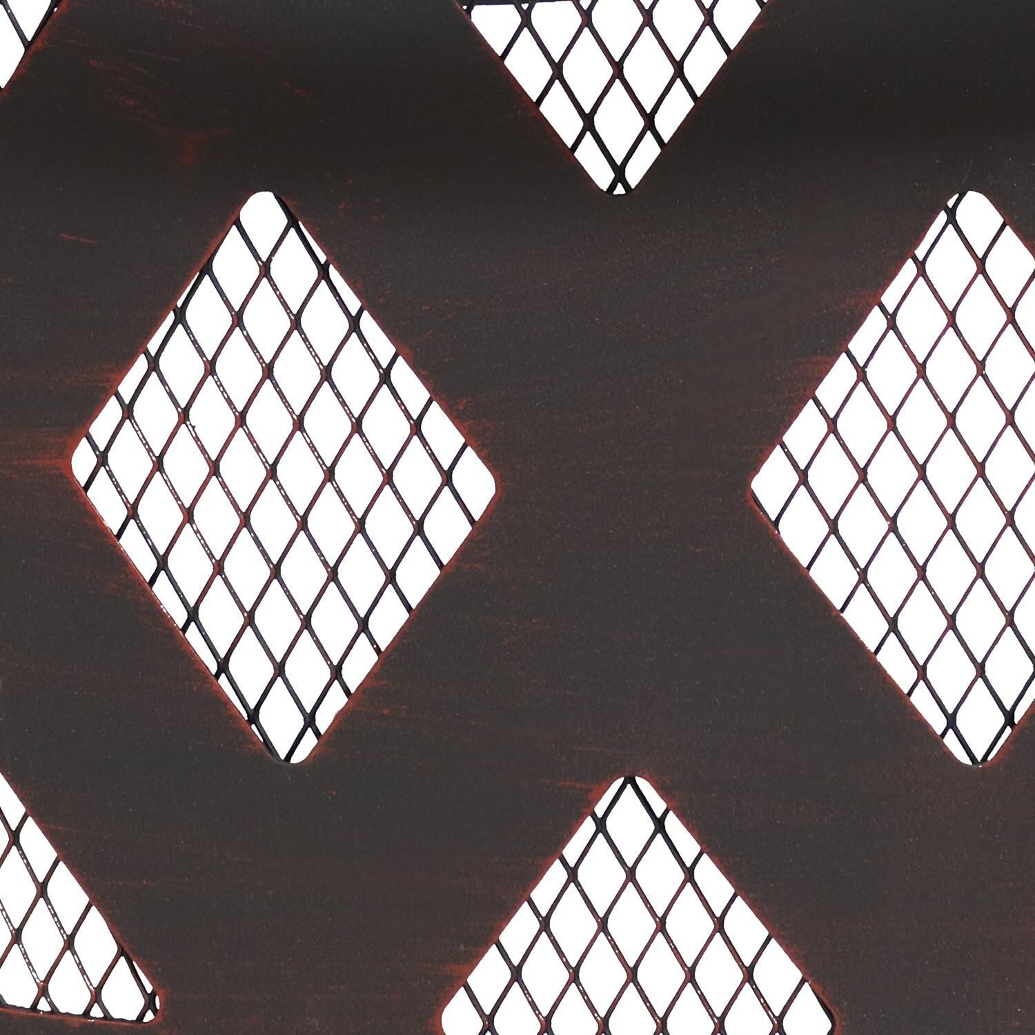 Ultimate Patio 36-Inch Crossweave Steel Wood Burning Fire Pit - Design Detail thumbnail