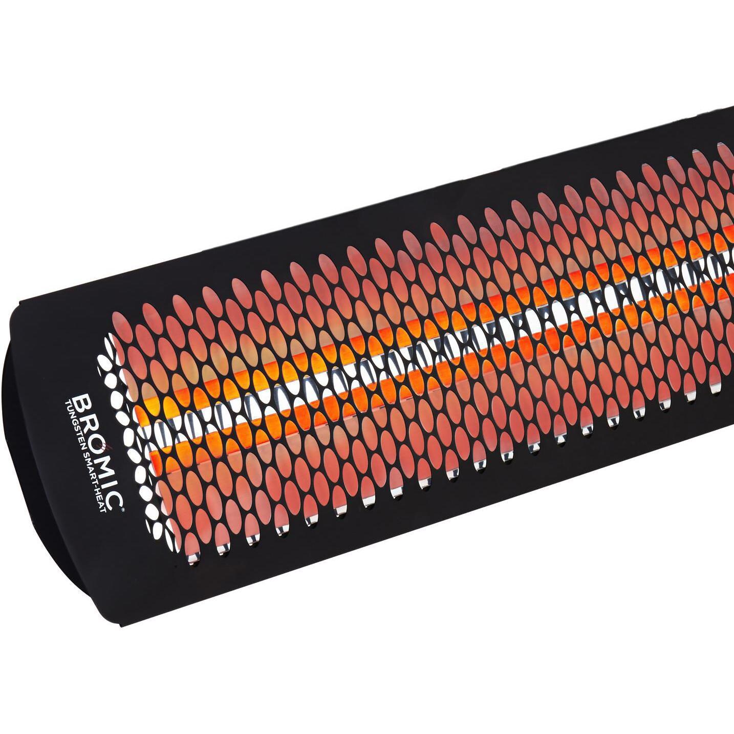 Bromic Heating BH0420043 Tungsten Smart-Heat 56-Inch 6000W Dual Element 277V Electric Infrared Patio Heater - Black - Close Up