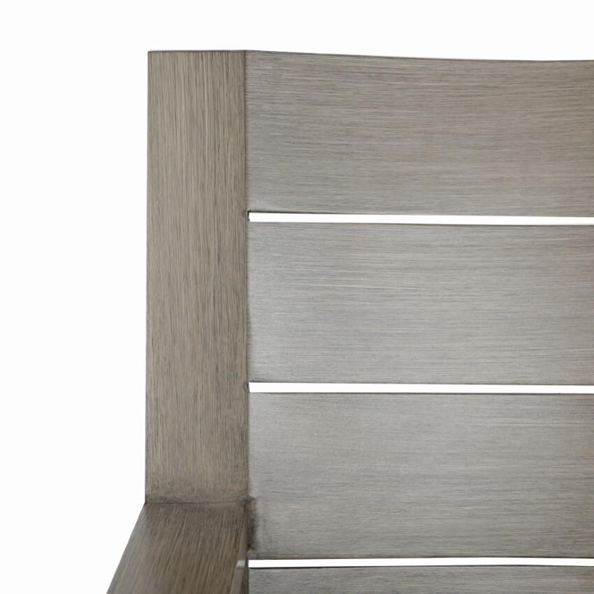 Laguna 2 Person Aluminum Loveseat w/ No Welt in Driftwood/Canvas Natural by Sunset West - Chair Back - Detail thumbnail