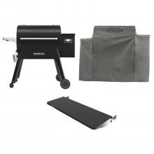 Traeger Ironwood 885 Wood Pellet Grill W/ Front Shelf & Grill Cover - TFB89BLE + BAC442 + BAC513 image