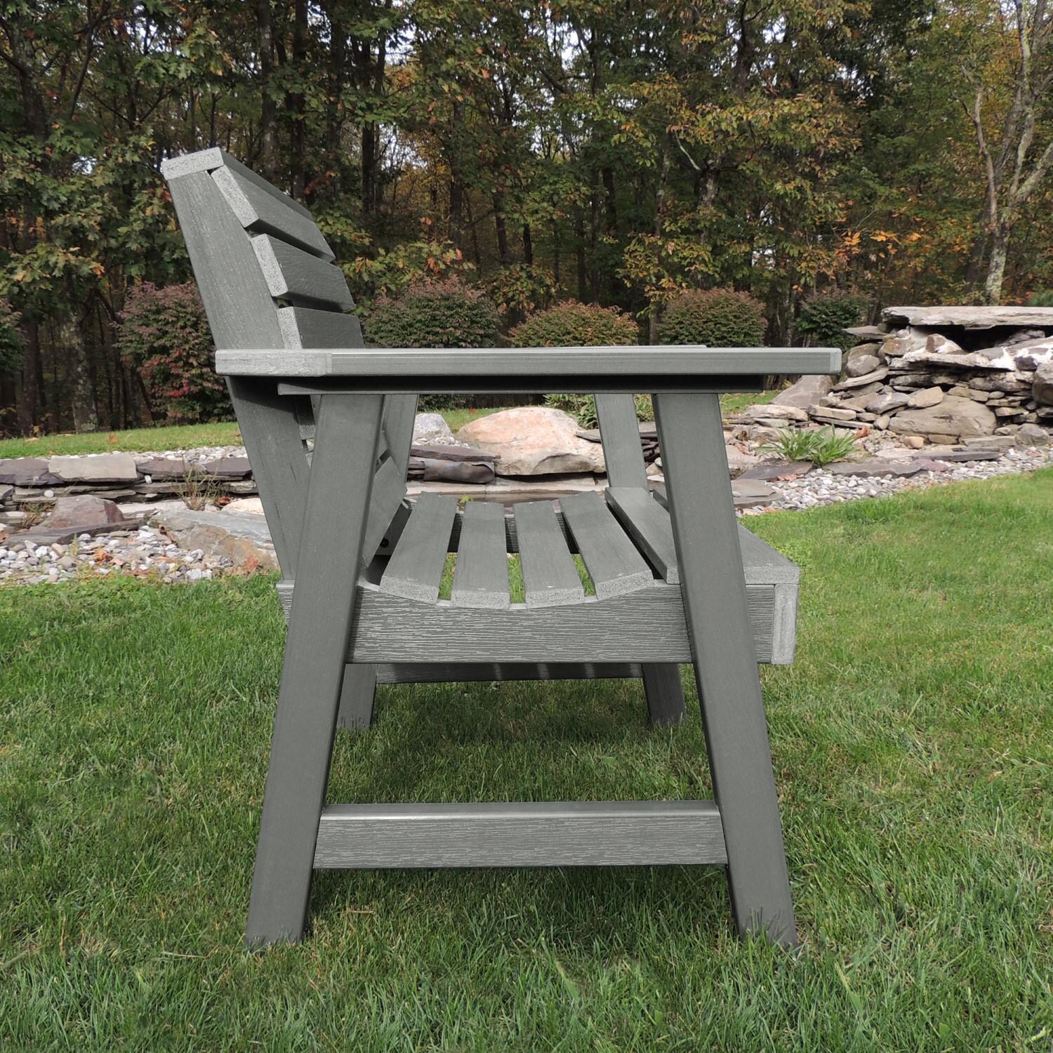 Lakeview Elm Pointe Garden Chair - Coastal Teak - Side View thumbnail
