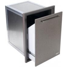 Sunset Bay Outdoor 17-Inch Powder Coated Aluminum Trash Bin Pull Out Drawer - Brown Speckle - TPO.17 image