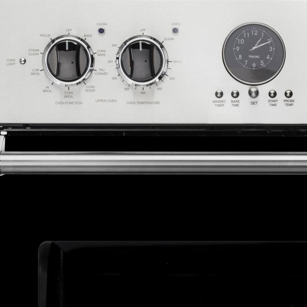 Viking Professional 5 Series Premiere 30-Inch Convection Electric Double Oven - Close-up of Controls thumbnail