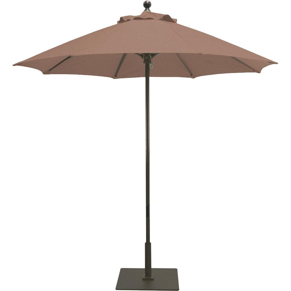 Galtech 7.5 Ft. Octagonal Aluminum Patio Market Umbrella W/ Push Lift - Antique Bronze Frame W/ Sunbrella Canvas Teak Canopy
