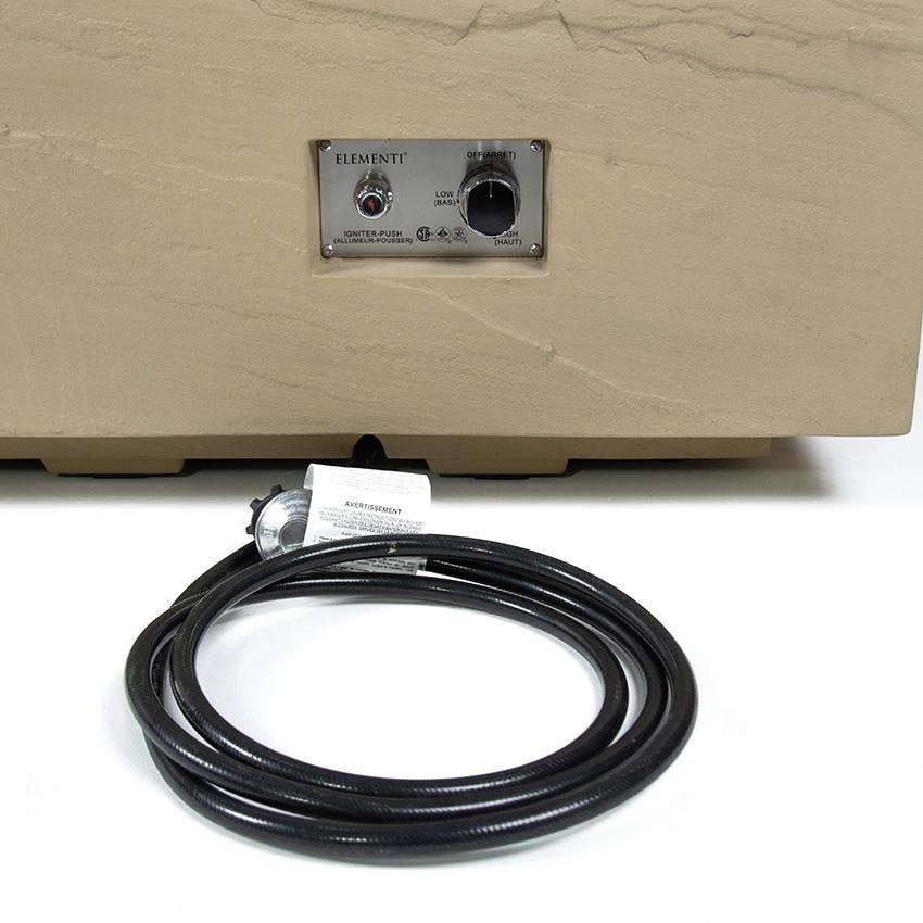 Elementi Colorado OFG410SY-NG 56-Inch Natural Gas Sunlight Yellow Fire Pit Table - Propane Hose Set Up (Propane Version Only) thumbnail