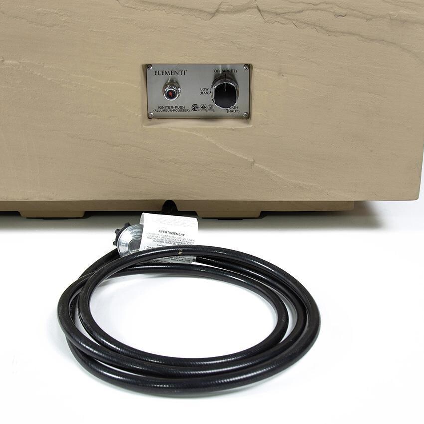 Elementi Colorado OFG410SY-NG 56-Inch Natural Gas Sunlight Yellow Fire Pit Table - Propane Hose Set Up (Propane Version Only) thumbnail