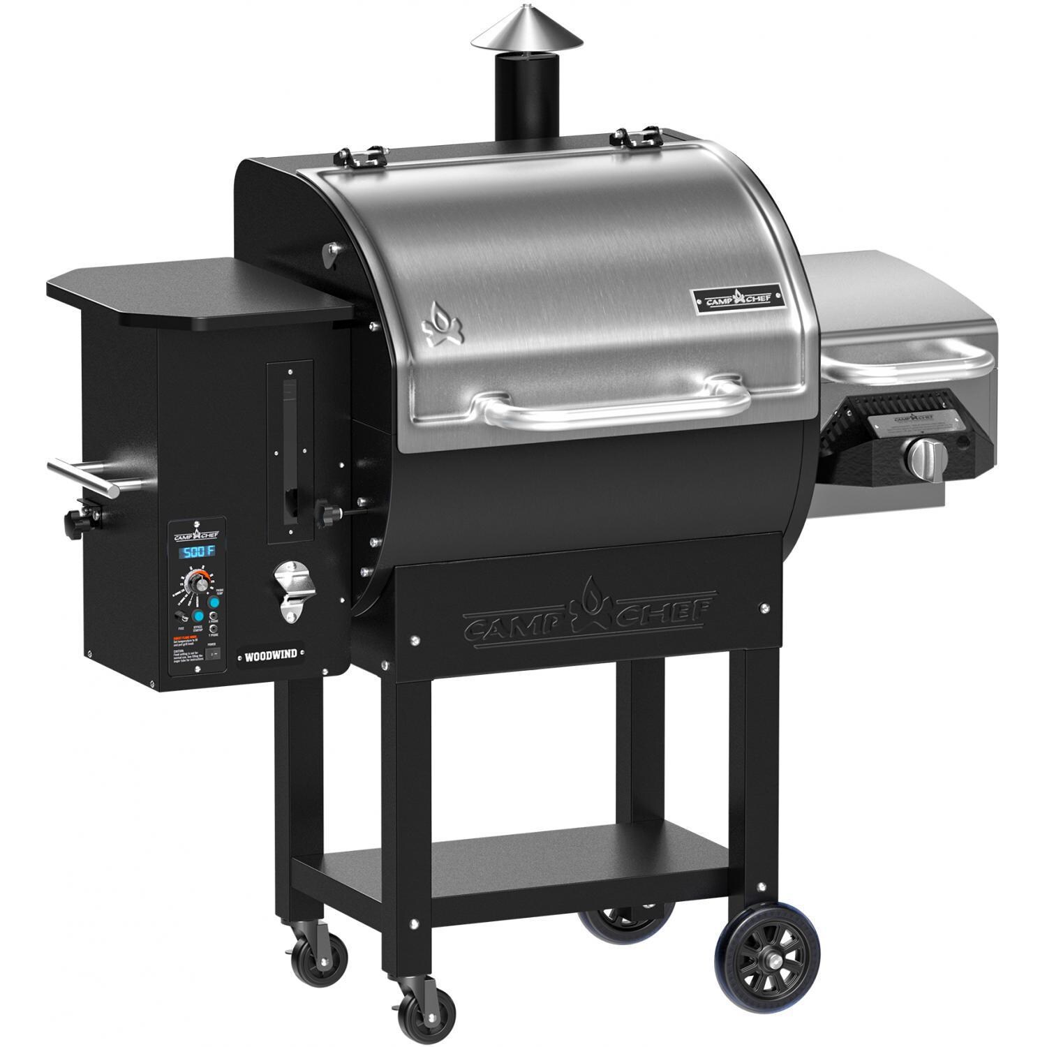 Camp Chef PG24SGWWSS1 Woodwind SG Pellet Grill With Propane Sear Box - Front View  thumbnail