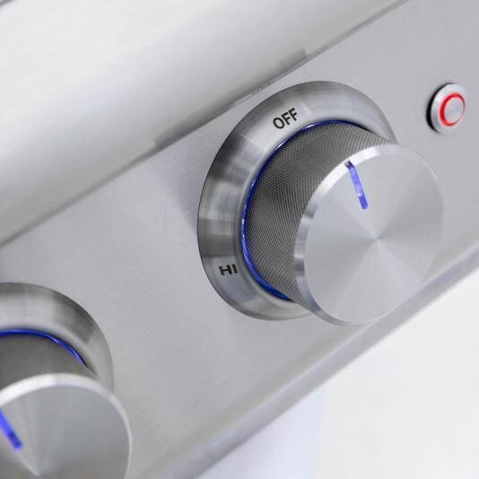 Blaze BLZ-PBLTE3-NG Premium LTE + Built-In Natural Gas High Performance Power Burner With Wok Ring & Stainless Steel Lid - Knobs - Detail thumbnail