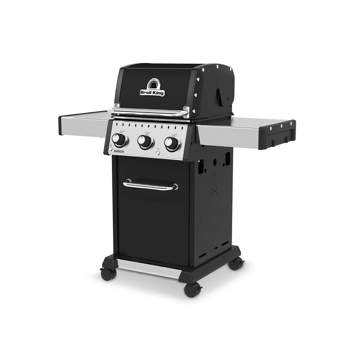Broil King 874214 24 Inch Baron 320 PRO Propane Gas Grill - Display - Angled Left - White Background thumbnail