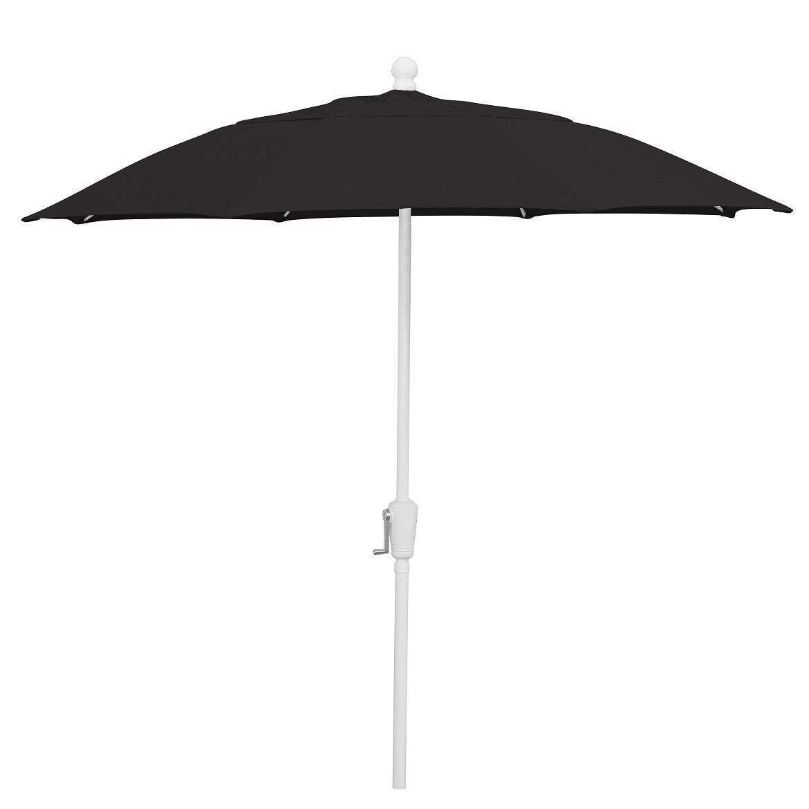FiberBuilt 9 Ft Aluminum Market Patio Umbrella With Crank Lift - Black thumbnail