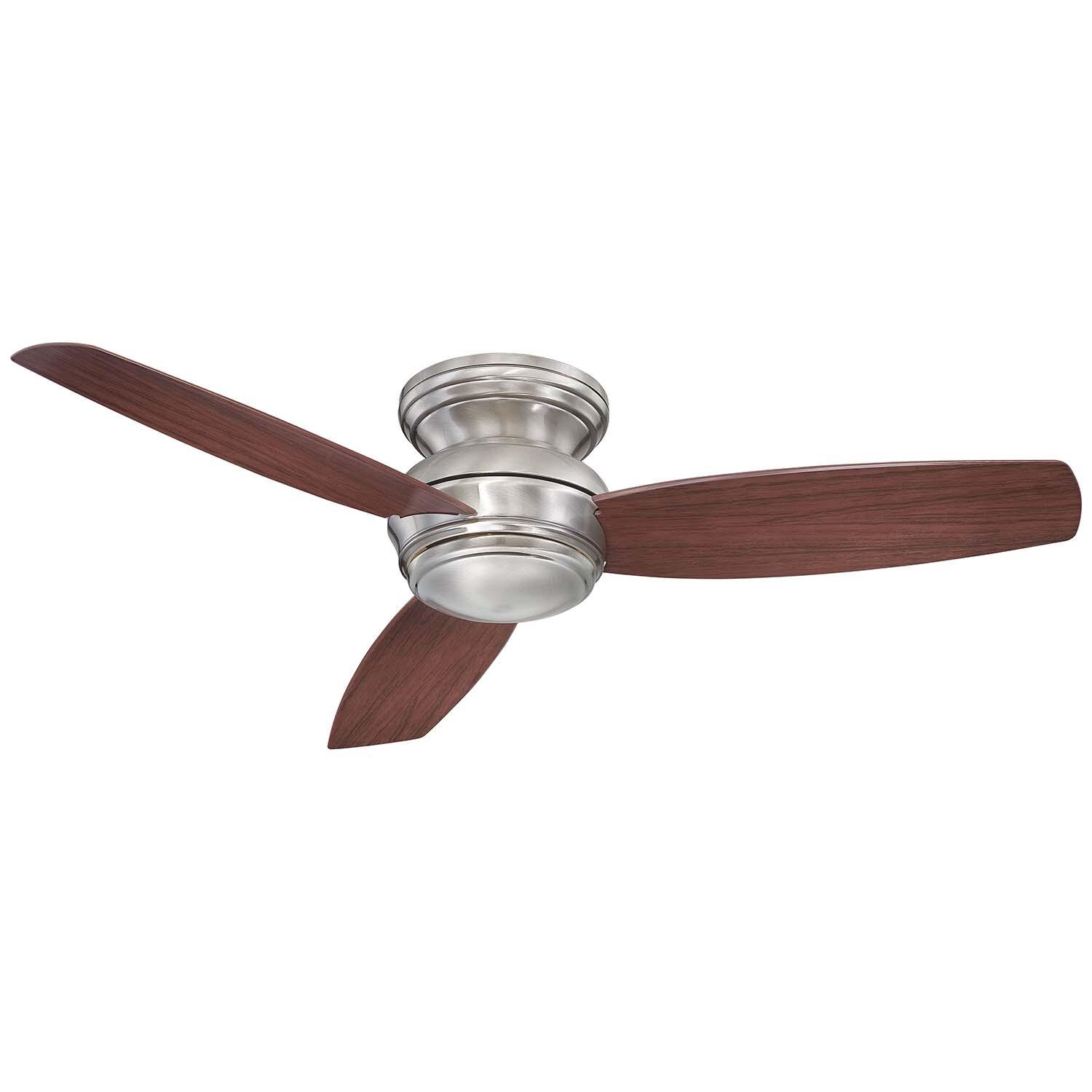 Minka-Aire F594L-PW Traditional Concept 52-Inch 3-Blade LED Ceiling Fan in Pewter Finish w/ Dark Maple Blades & Opal Glass - With Cap thumbnail