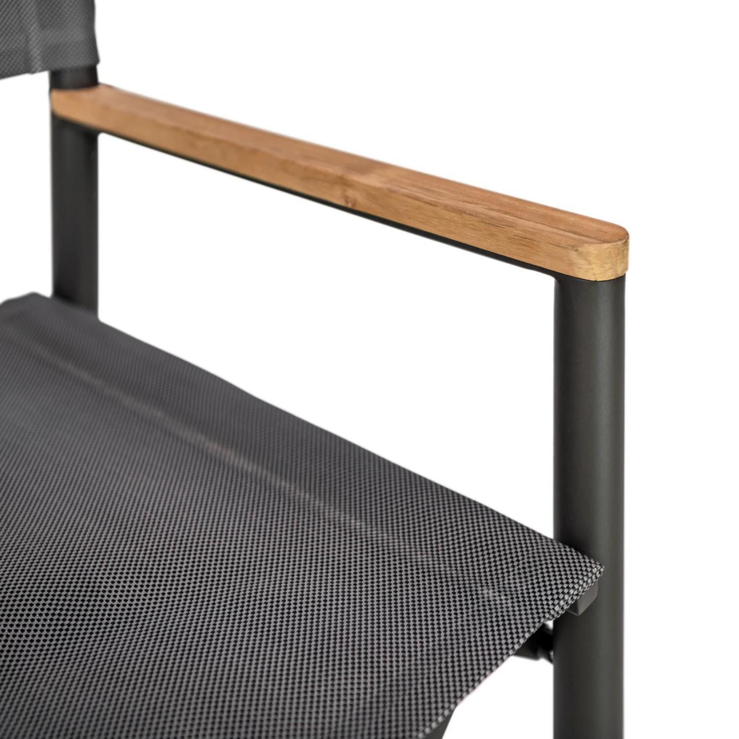 Teak + Table Barbados Director Chair in Asteroid - Arm Rest - Detail thumbnail