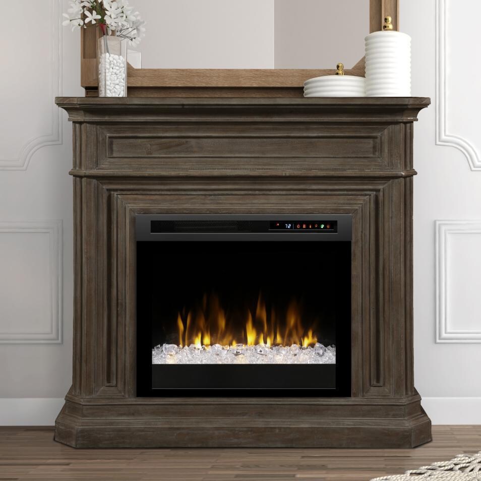 Dimplex - GDS28G8-1995BI - Ophelia 48-Inch Electric Fireplace & Mantel - Acrylic Ember Bed - Biscotti