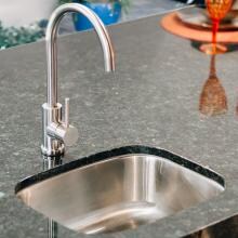 Summerset 18 X 15 Stainless Steel Undermount Sink W/ Single Handle Hot/Cold Goose Neck Faucet - SSNK-19U image
