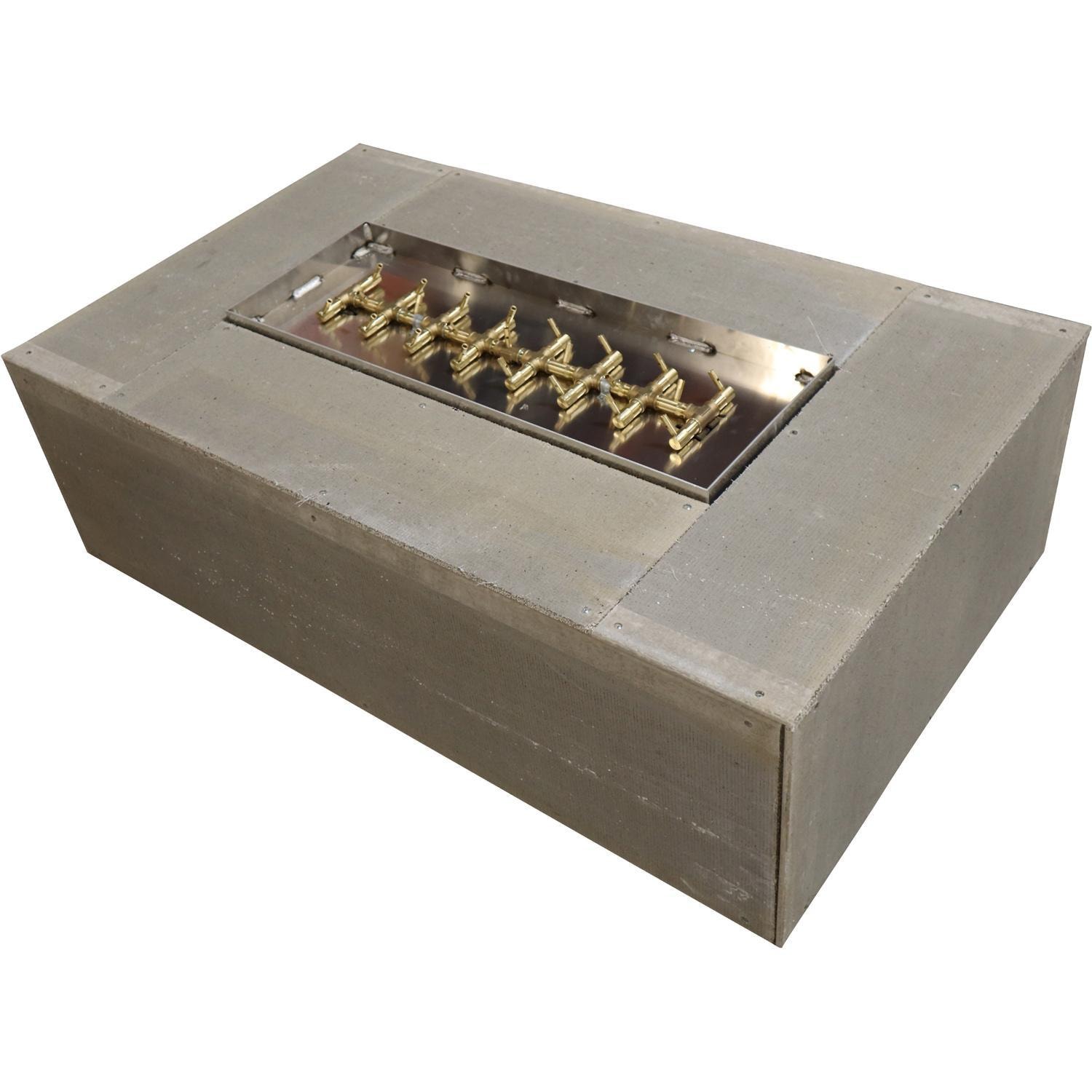 72-in Rectangular Brass Universal Fire Pit Enclosure by Warming Trends