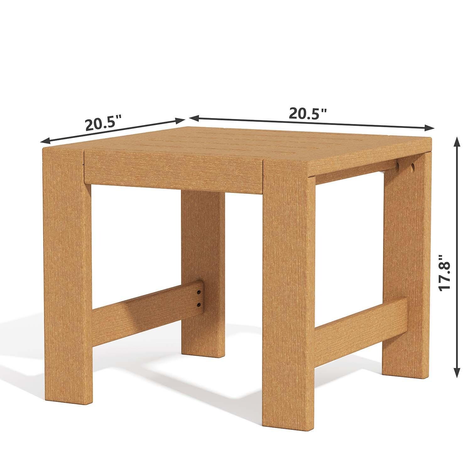 Corbin Bay 5 Pc Set Polyresin Seating Set By Lakeview Outdoor Designs - End Table - Dimensional thumbnail