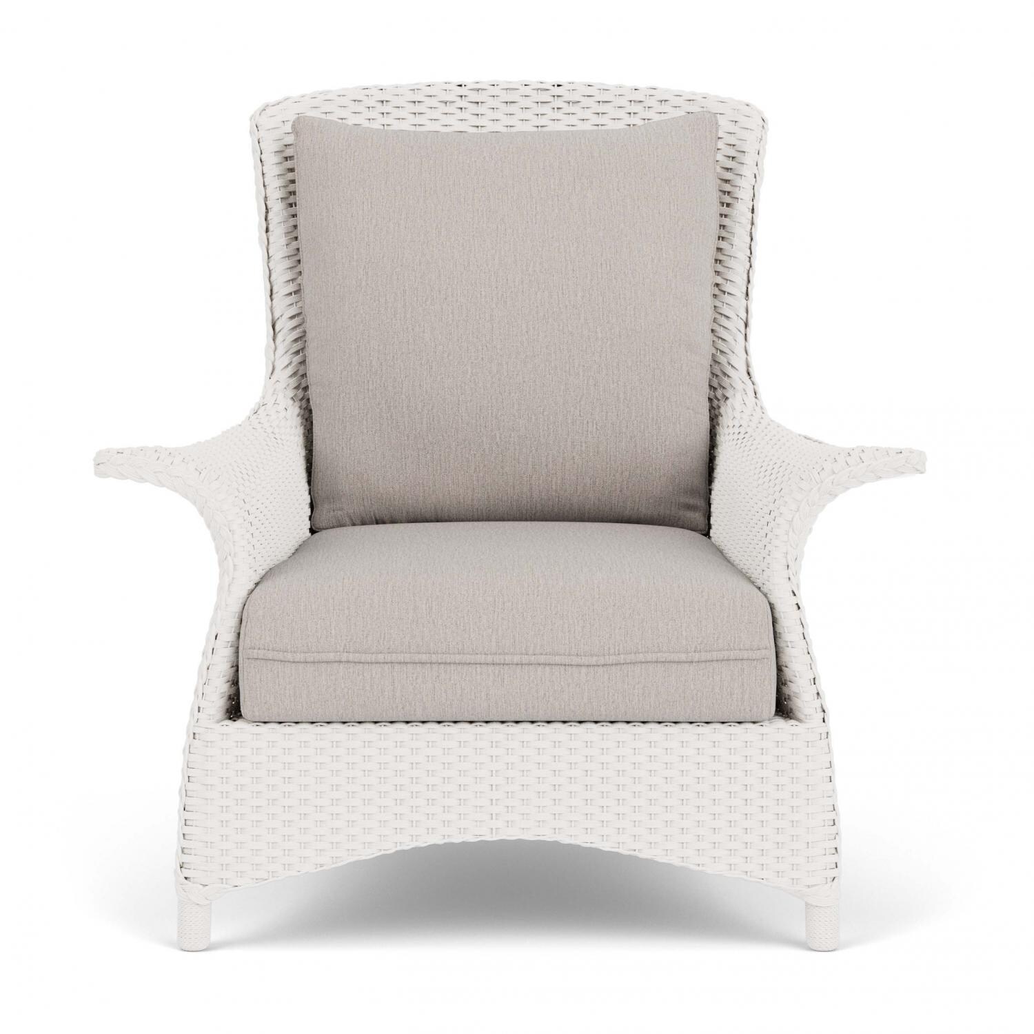Lloyd Flanders Mandalay Lounge Chair in White Finish with Remy Cloud fabric thumbnail
