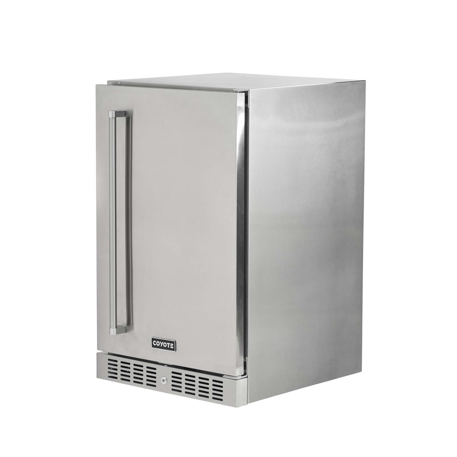 Coyote 21 Inch Built-In Refrigerator - C121R-S-R - Angle - White Background thumbnail