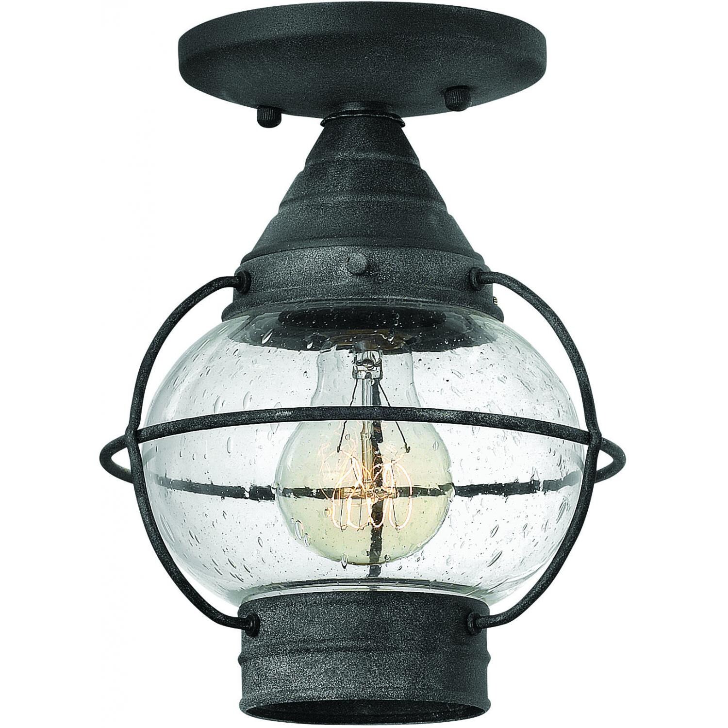 Hinkley Lighting Cape Cod 2203DZ 60W One Light Outdoor Flush Mount Ceiling Fixture - Aged Zinc thumbnail