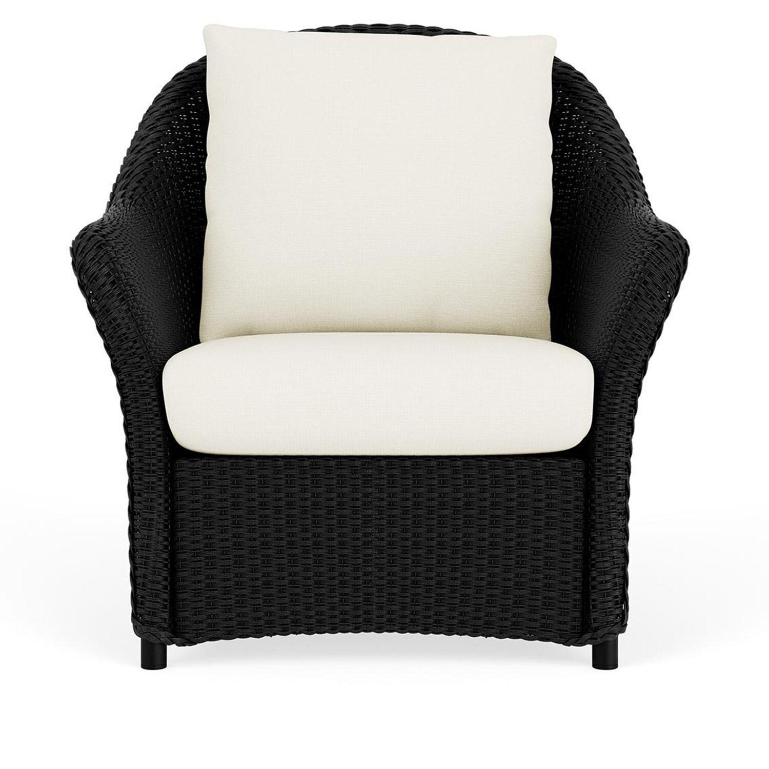 Weekend Retreat Lloyd Loom Club Chair in Ebony/Sailcloth Salt by Lloyd Flanders