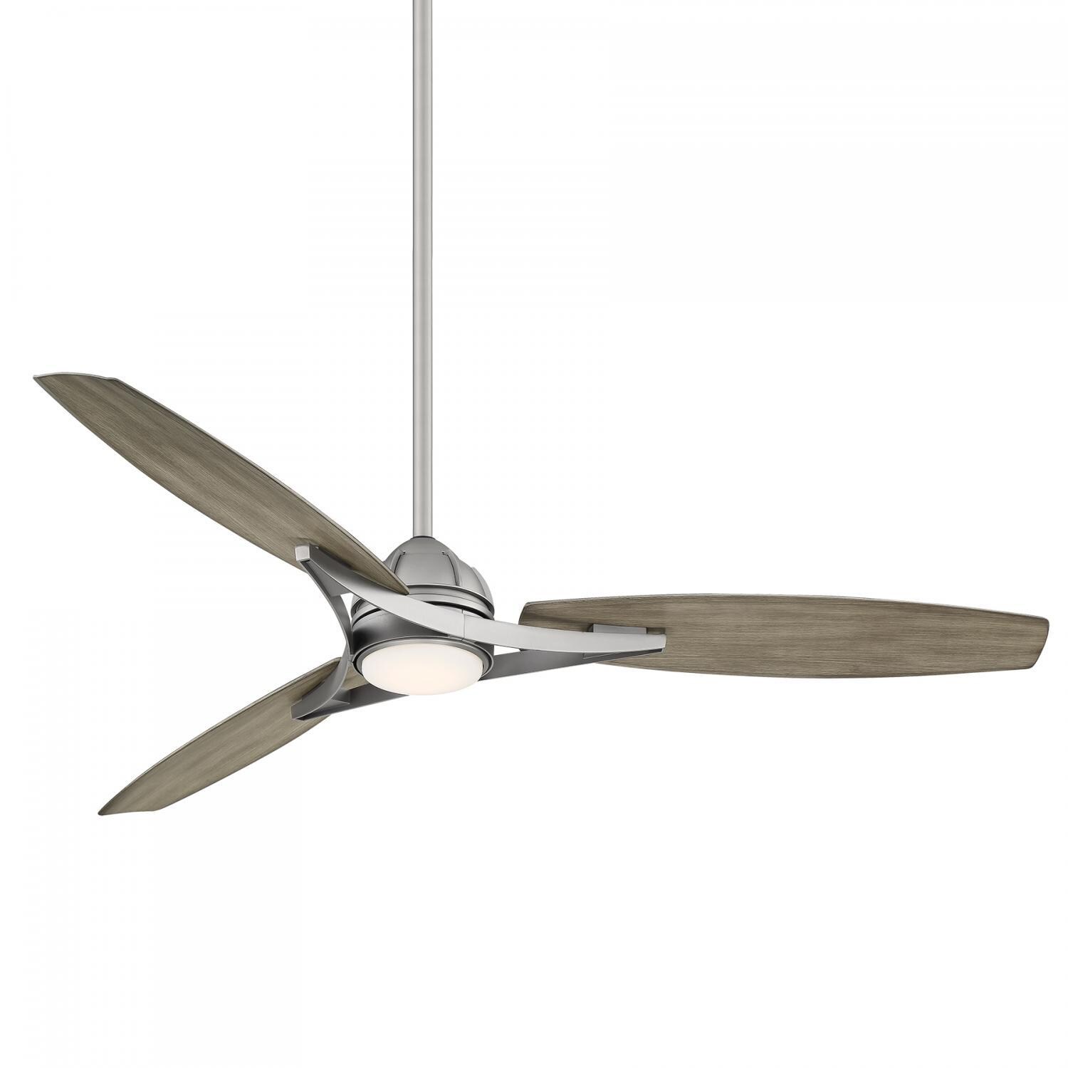 Minka-Aire F742L-BNK Molino 65-Inch 3-Blade LED Smart Ceiling Fan in Burnished Nickel Finish w/ Seashore Grey Blades & Etched White Glass thumbnail