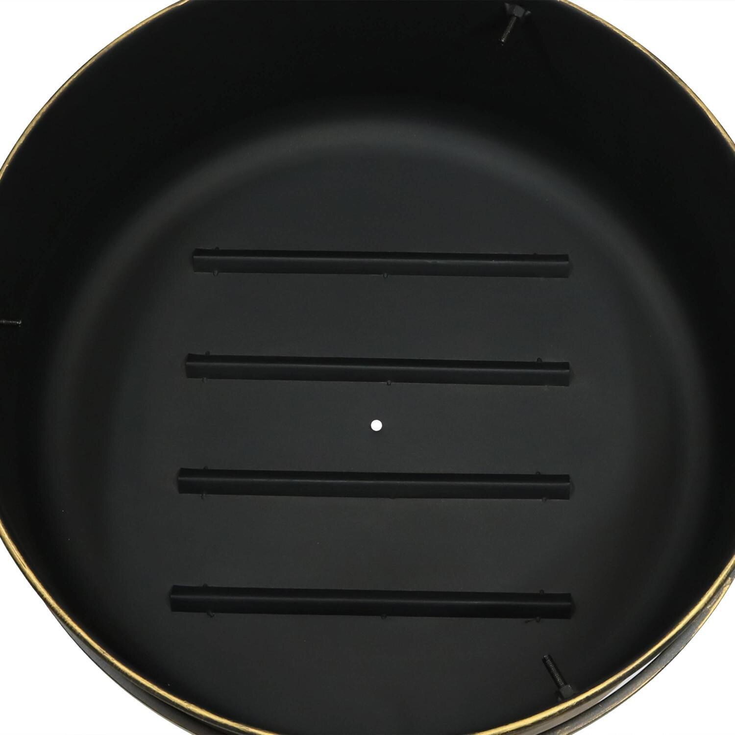 Ultimate Patio 24-Inch Steel Cauldron Wood Burning Fire Pit - Top View thumbnail