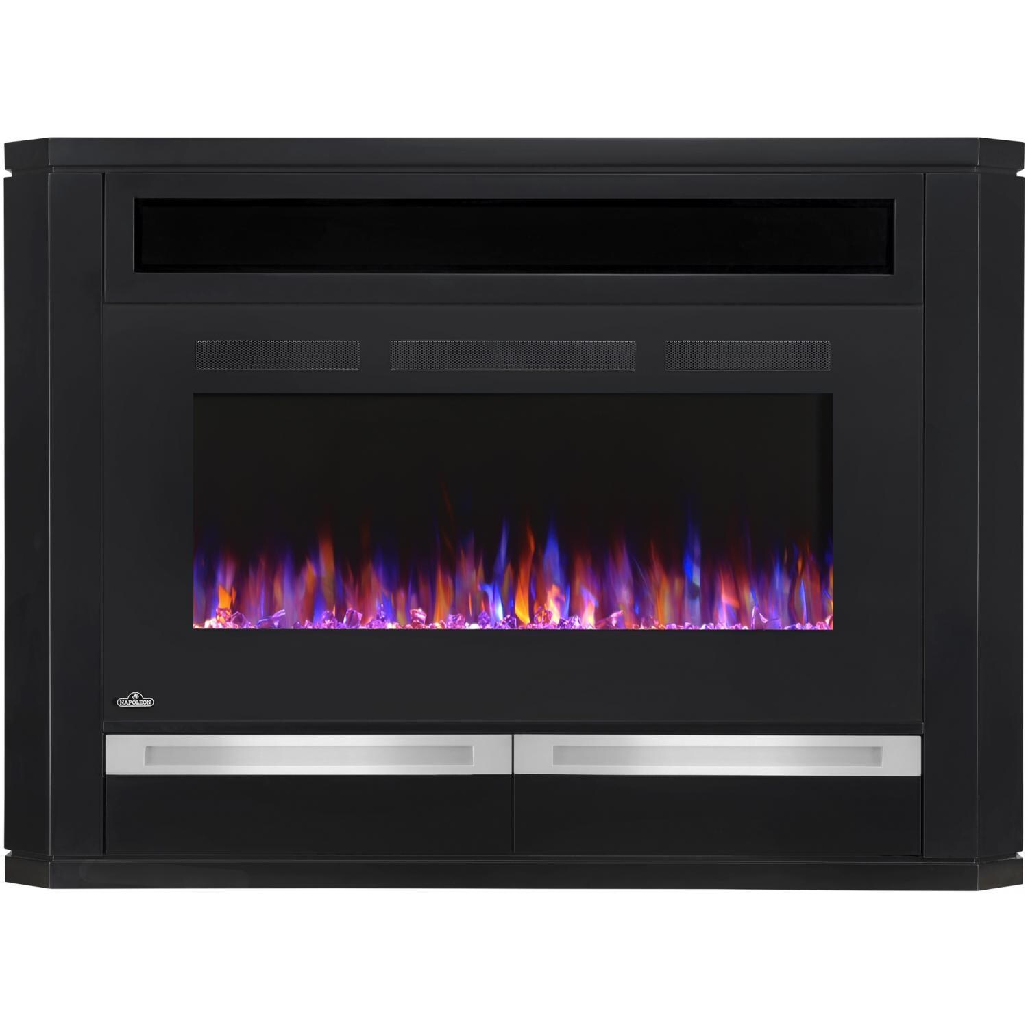 Napoleon NEFP42-1815B 54-Inch Alanis Electric Fireplace Media Console - Black - Multi-Color Flames thumbnail