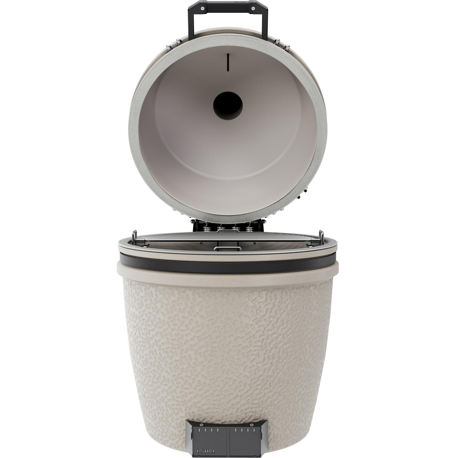 BSTRD.PRO BP302D-USA Large Solo Kamado Grill in Desert Sand - Open - White Background thumbnail