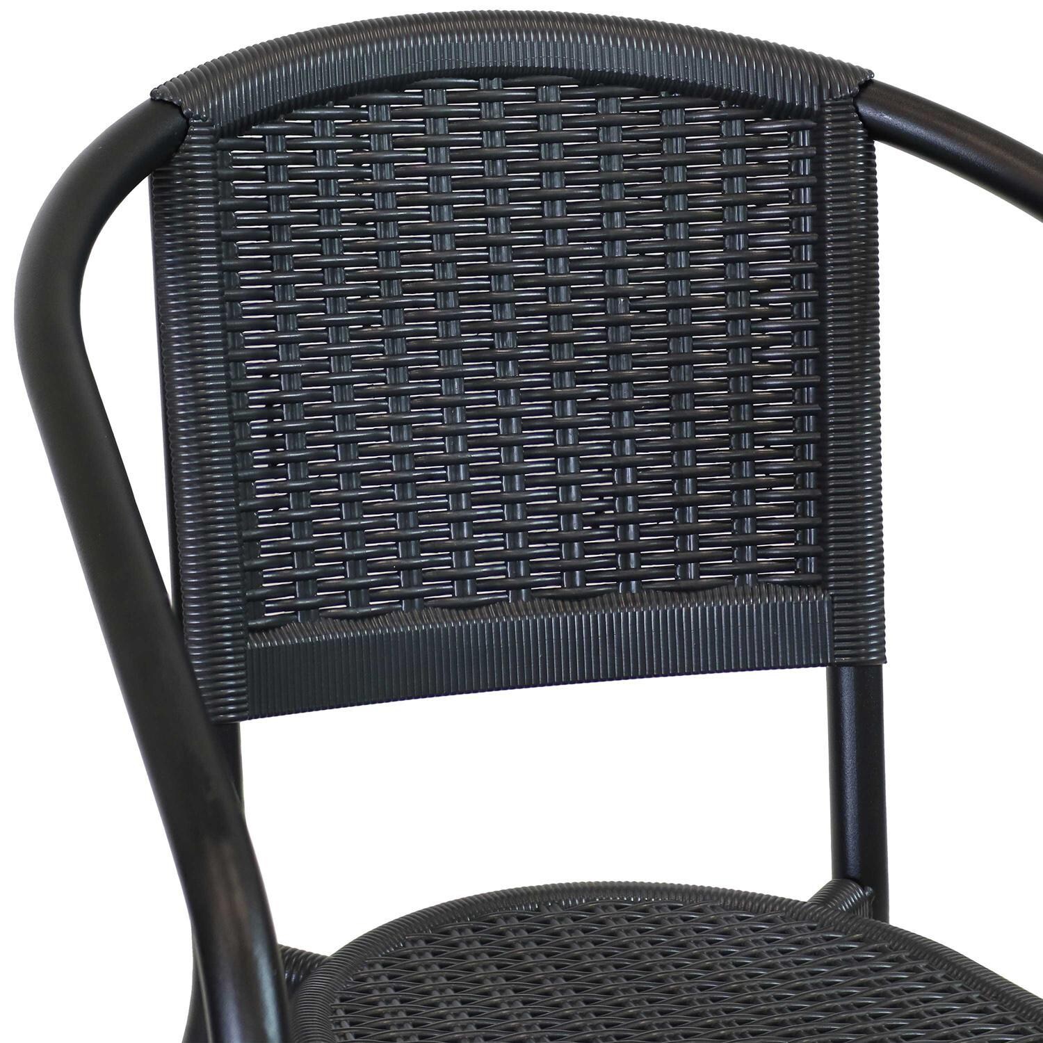 Ultimate Patio Outdoor Arm Chair - Black - Backrest Detail thumbnail
