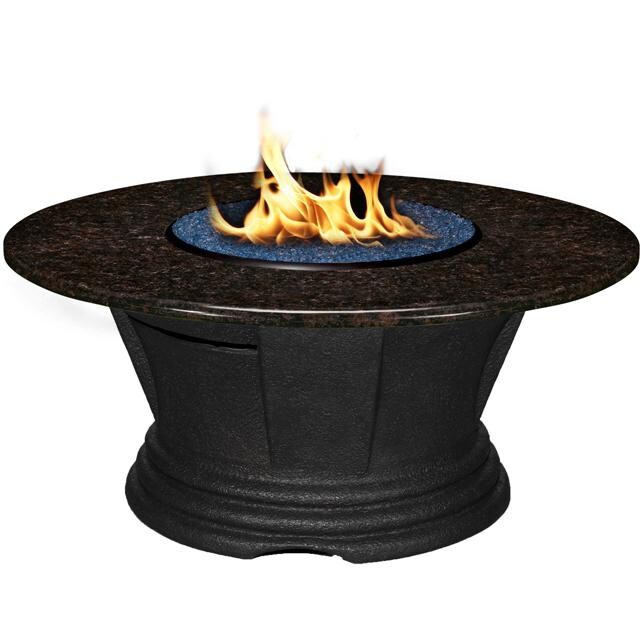 California Outdoor Concepts San Simeon 48-Inch Fire Pit Table - Front View - Product Shown With Black Mahogany Granite Top thumbnail
