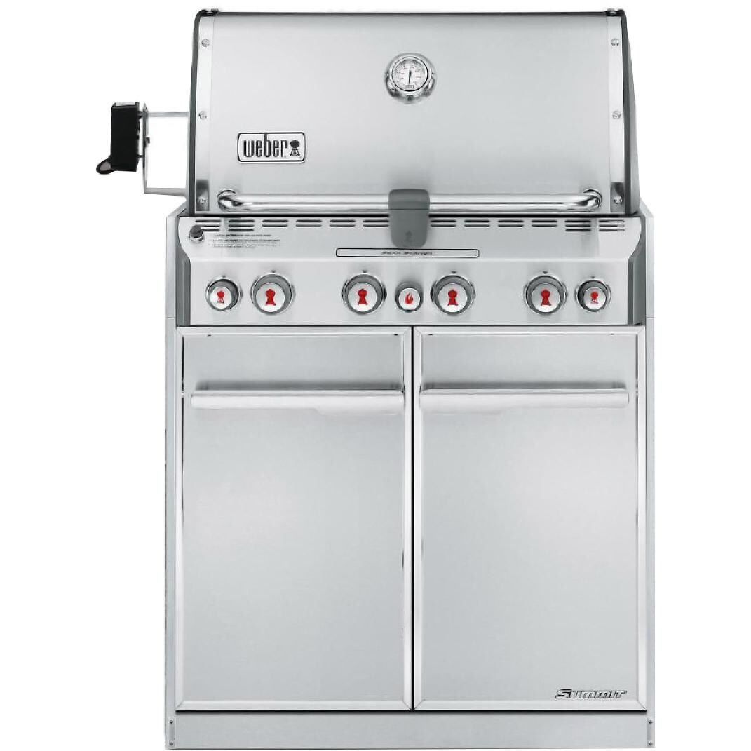 Weber Summit S-460 Built-In Natural Gas Grill With Rotisserie & Sear Burner - 7260001