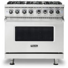 Viking Professional 5 Series 36-Inch 6-Burner Dual Fuel Natural Gas Self Cleaning Range - Stainless Steel - VDR5366BSS image