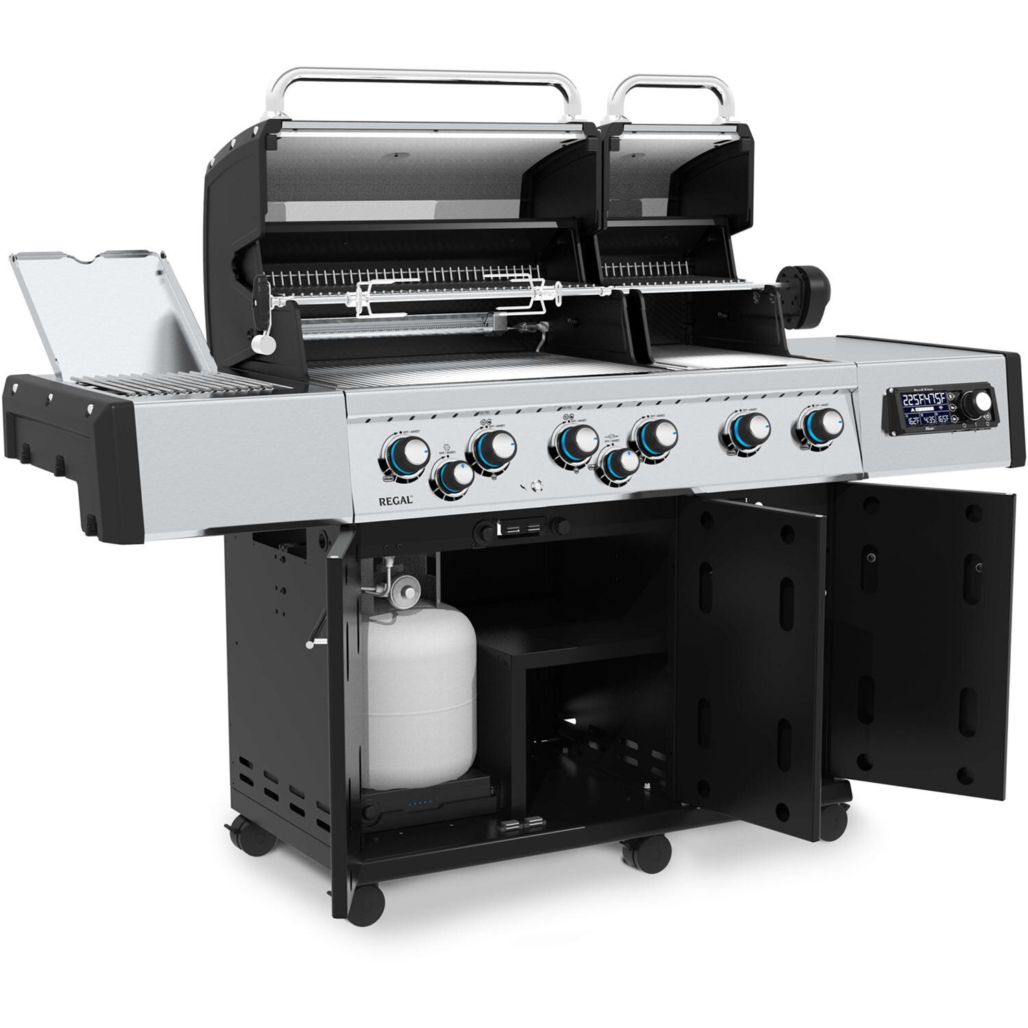 Broil King 689244 Regal Q 690 Pro IR Propane Grill - Angled Open - White Background thumbnail
