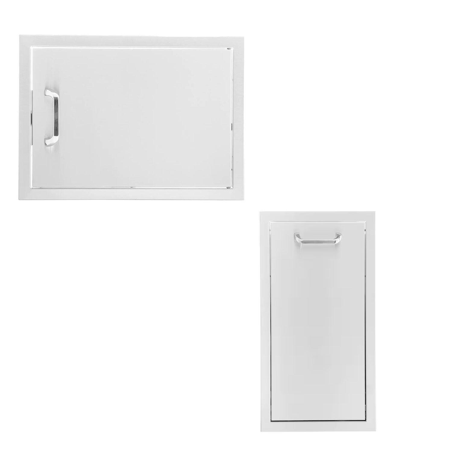 BBQGuys Signature 24 Inch Horizontal Access Door and Trash Bundle