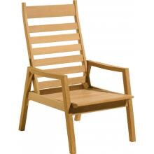 Siena Natural Shorea Reclining Patio Arm Chair By Oxford Garden image
