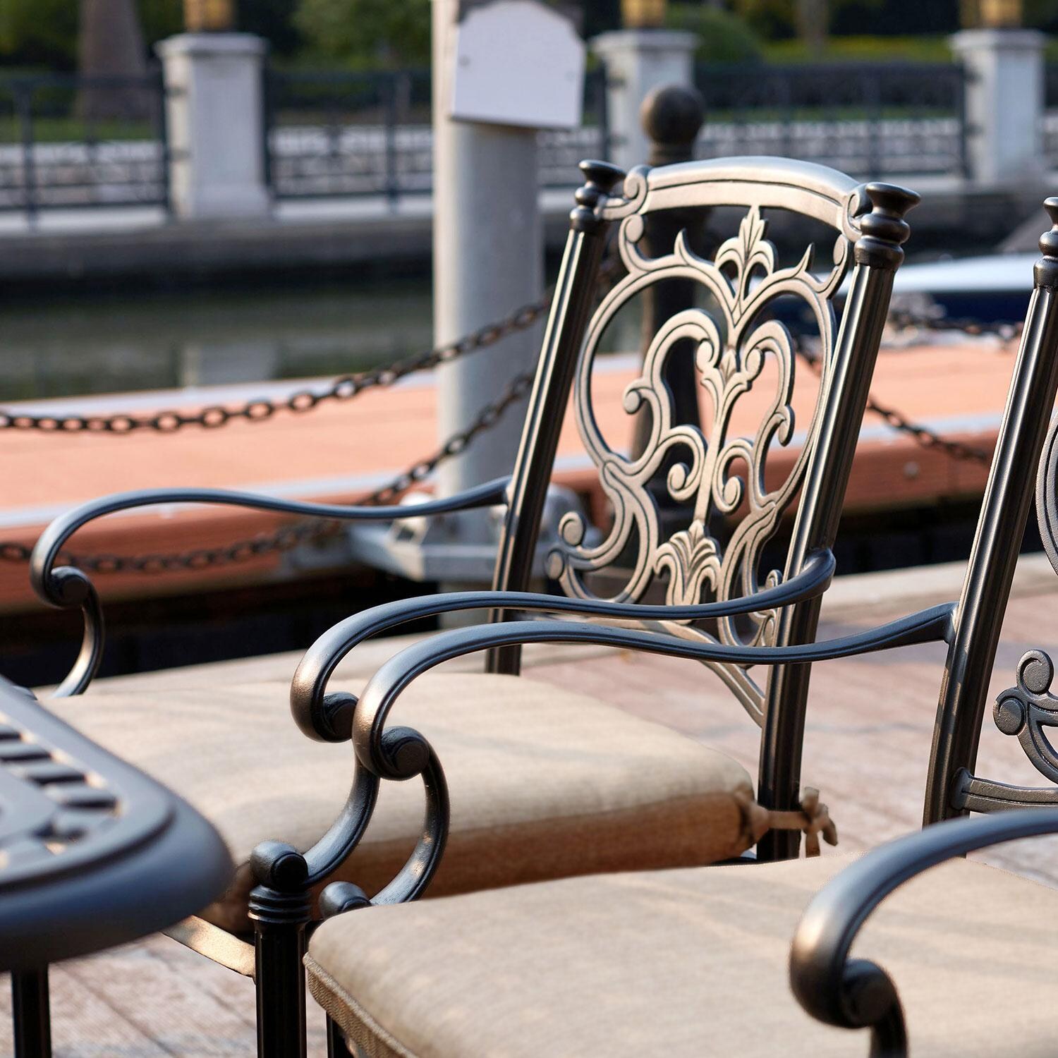 Darlee B/201010-1 / CUSHION Santa Barbara Patio Dining Chair Side View- Lifestyle thumbnail