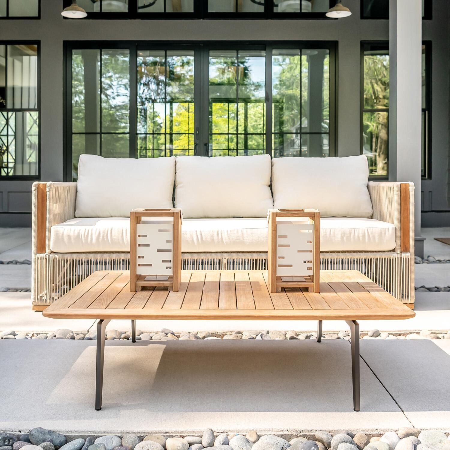 Teak + Table Barbados 47 Inch Chat Table - Lifestyle thumbnail