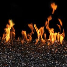 Peterson Real Fyre 30-Inch Black Granite Fire Gem Set With Vented Natural Gas G45 Burner - Electronic On/Off Remote image