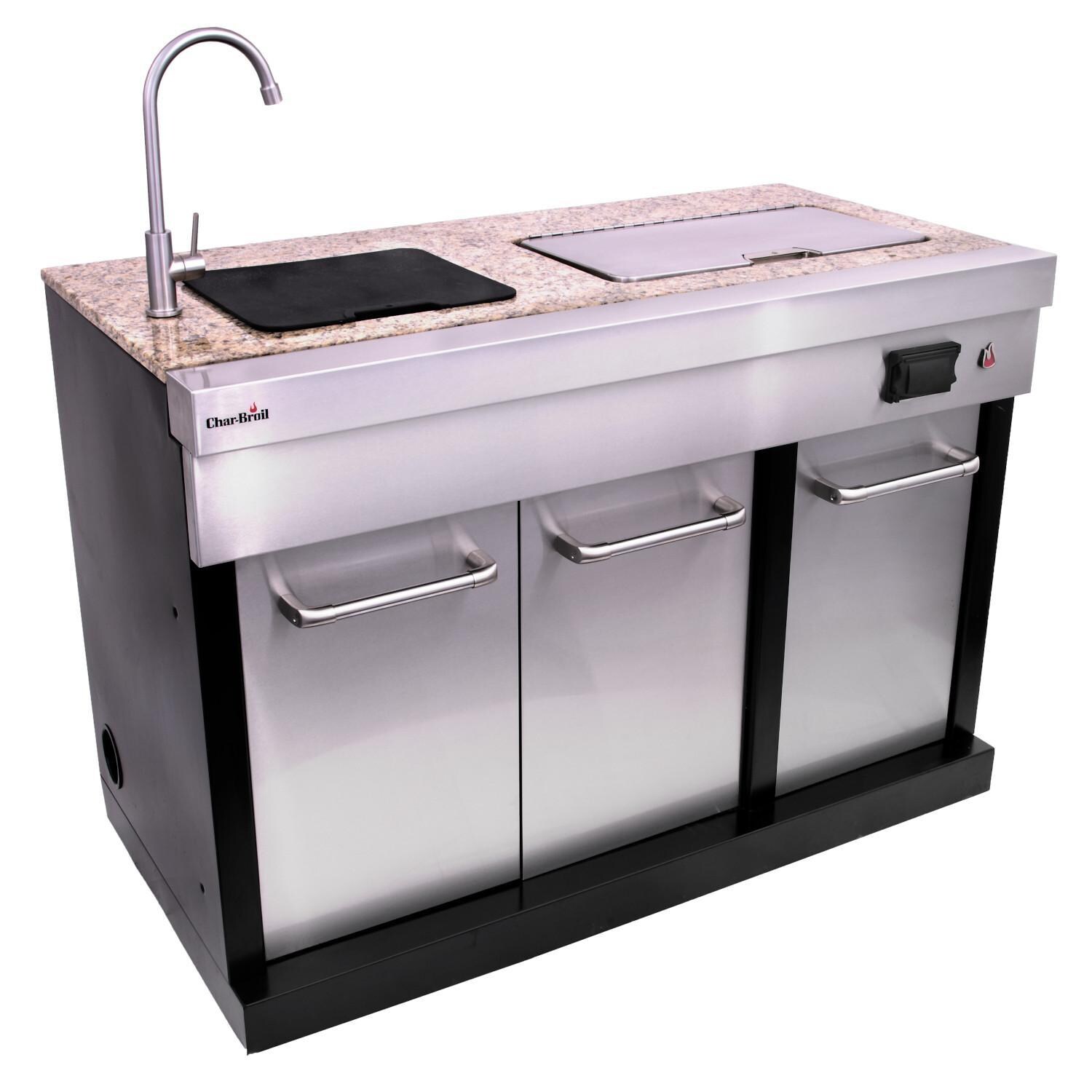 Charbroil 463246418 Medallion Series Modular Outdoor Kitchen Entertainment Module - Angled View